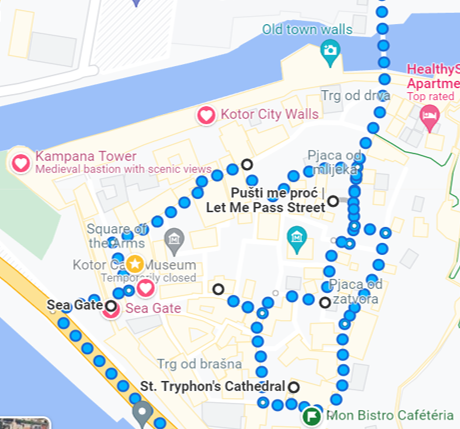 Kotor Tourist Map 60 Photos Guidebookbali